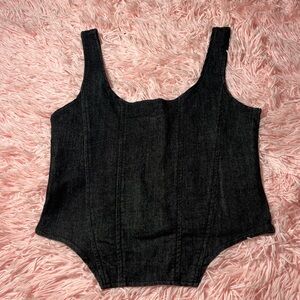 SHEIN Black Denim Tank Top
